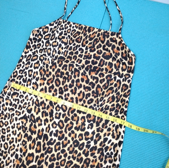 Zara Trafaluc Leopard Print Spaghetti Strap Mini Dress M - Picture 9 of 9
